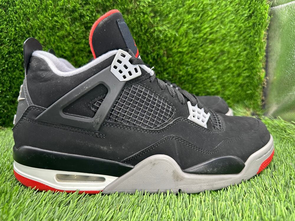 Nike Air Jordan 4 Retro OG 308497-060 Athletic Sneaker Men's 9 Black Nubuck Gym
